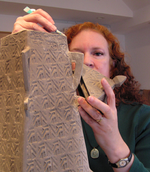 Natasha Poppe working in studio